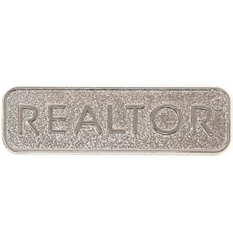 Pin -  Realtor logo silver or blue magnetic lapel