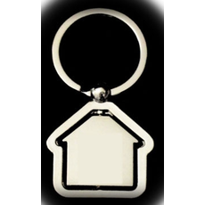 Key Ring Spinning House Silver