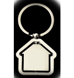 Key Ring Spinning House Silver