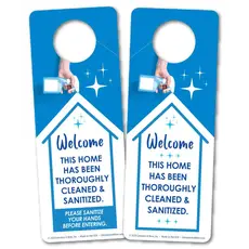 Door Hanger SANITIZED HOME