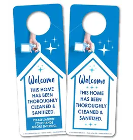 Door Hanger SANITIZED HOME