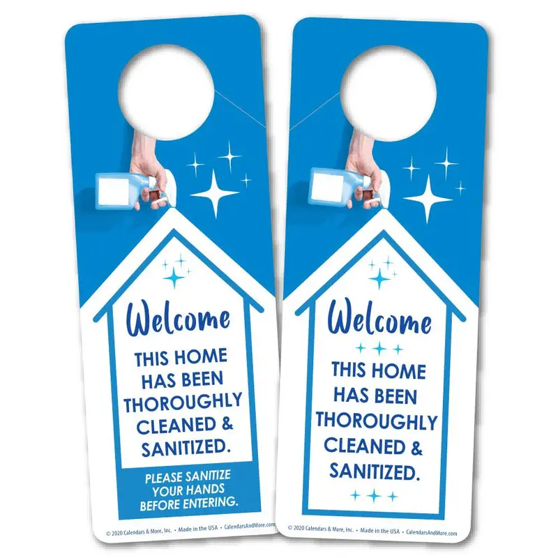 Door Hanger SANITIZED HOME