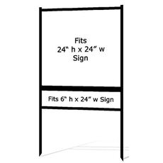 Metal Sign Frame 24" x 24" with SINGLE rider