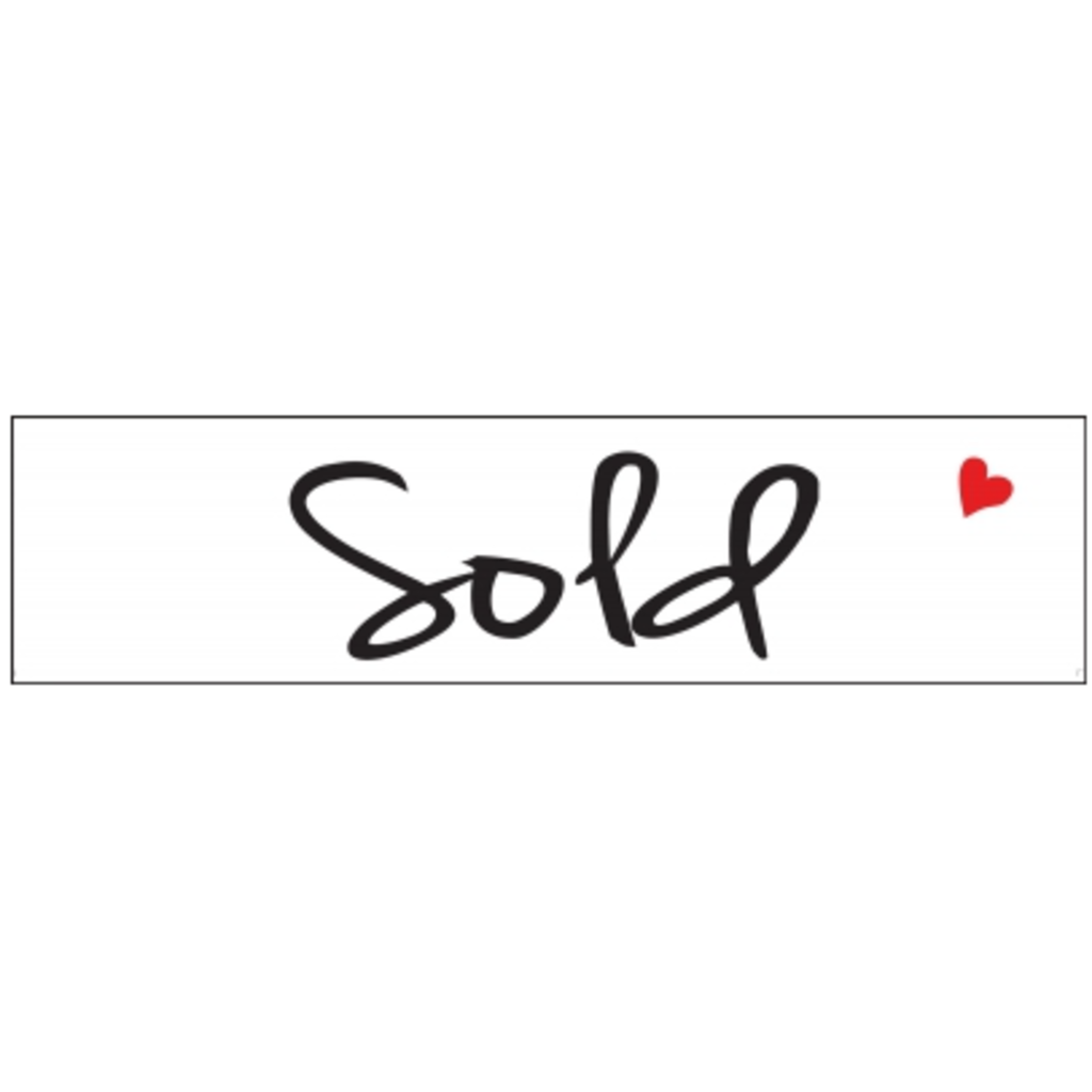 SOLD Cursive ♥  heart 6 x 24