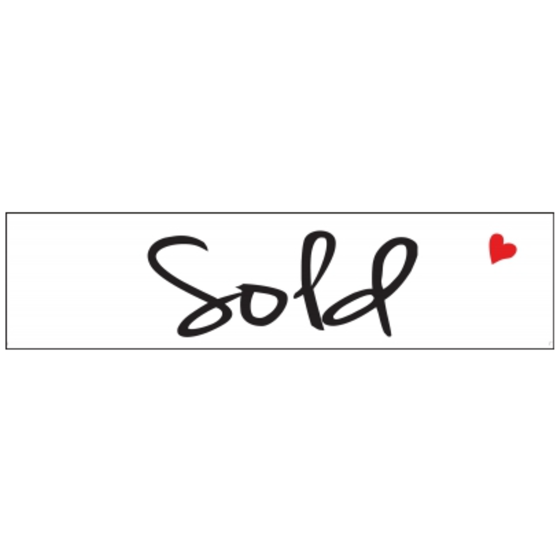 SOLD Cursive ♥  heart 6 x 24