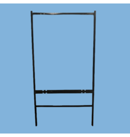 Metal Sign Frame 30" L x 24" W Black with Single Rider
