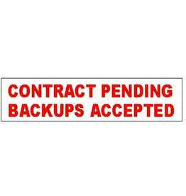 Contract Pending Back Up Offers Accepted 6x24