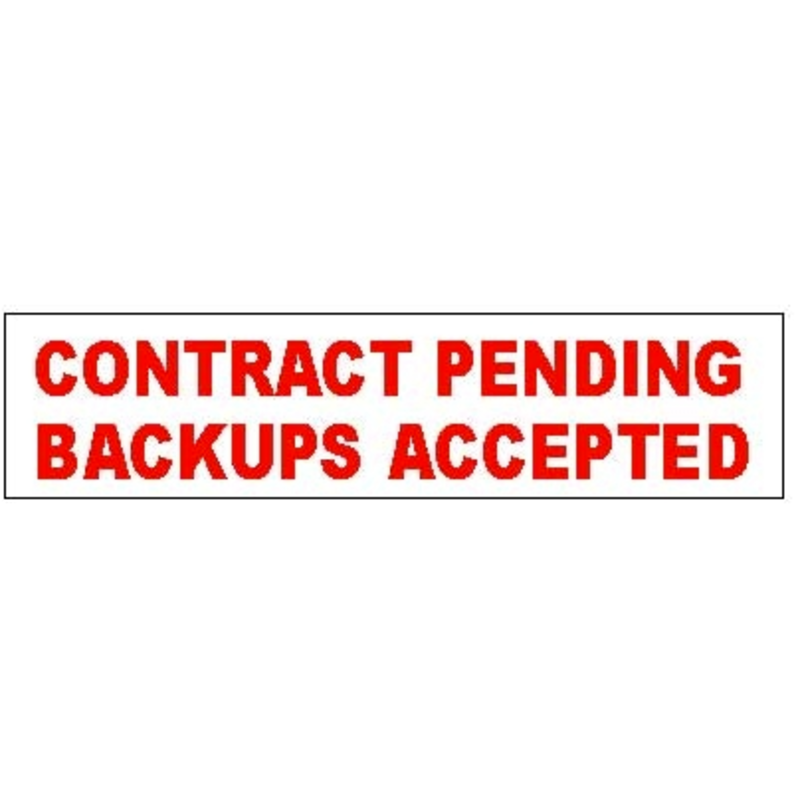 Contract Pending Back Up Offers Accepted 6x24