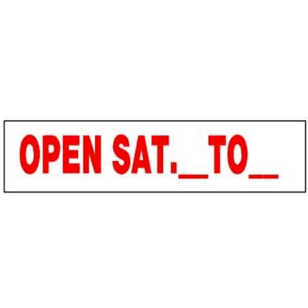 OPEN SAT.__ TO__ 6 x 24