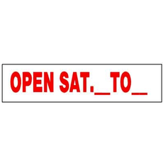 OPEN SAT.__ TO__ 6 x 24