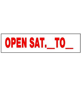 OPEN SAT.__ TO __ 6 x 24