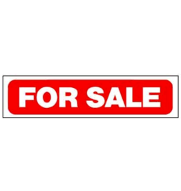 FOR SALE  white on red 6 x 24