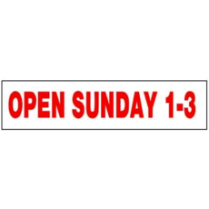 Open Sunday 1-3  6 x 24