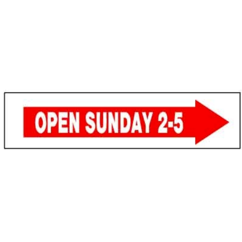Open Sunday 2-5 >>>6 x 24