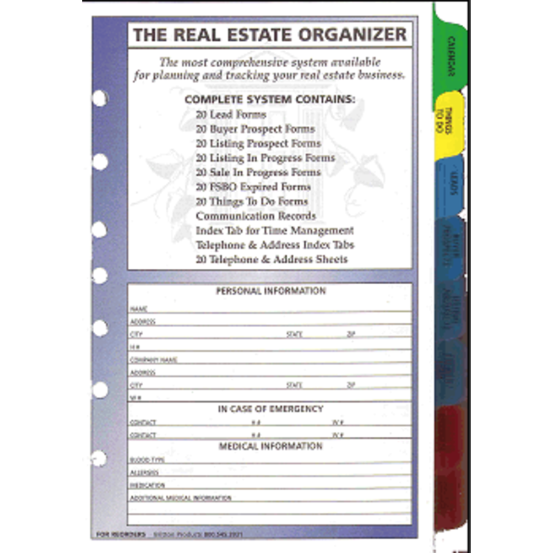 Small Planner Complete Set  refill 5.5 x 8.5