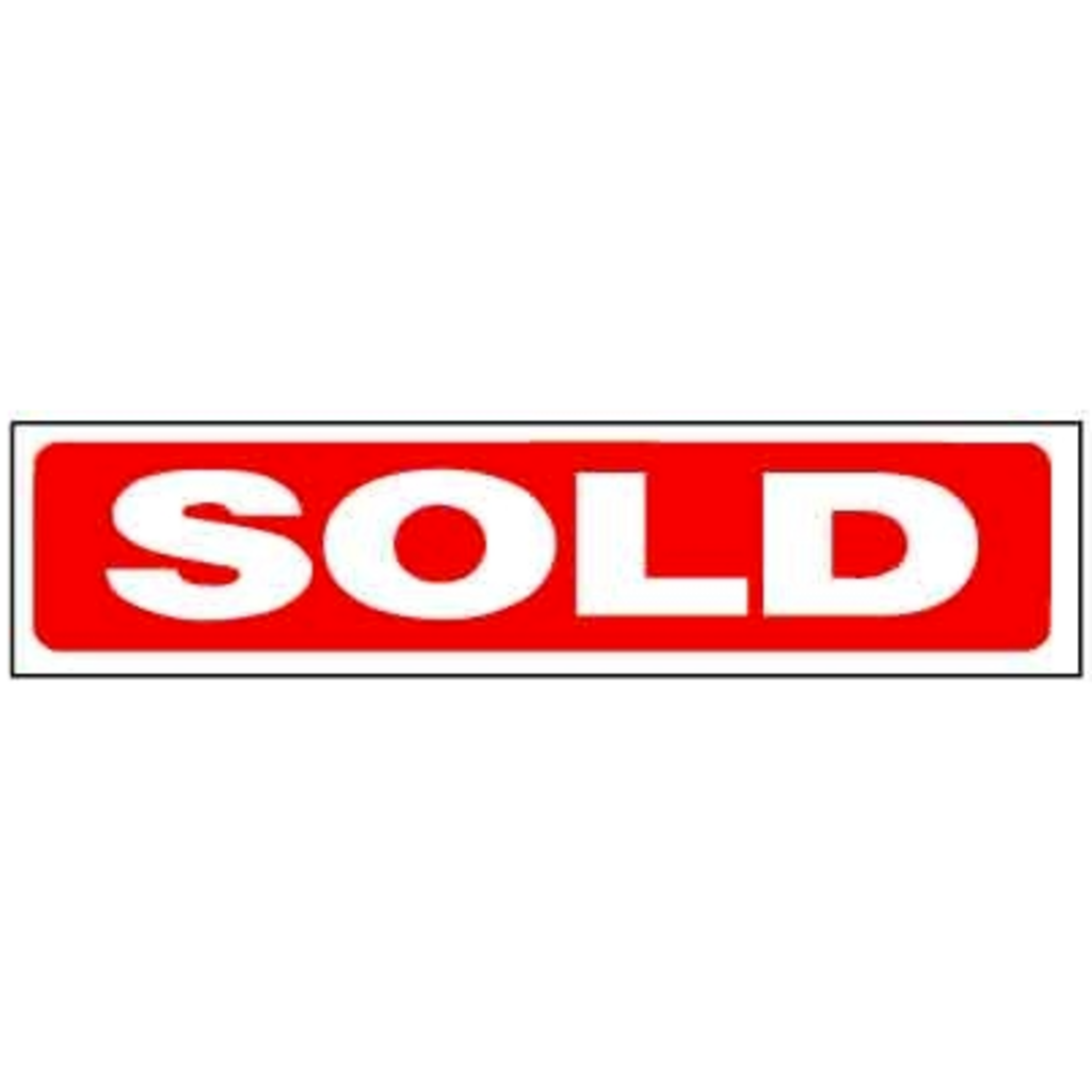 SOLD red with white letters  6 x 24