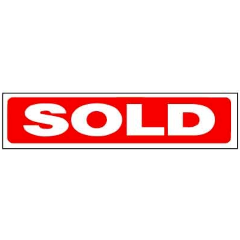 Sold RED with white letters