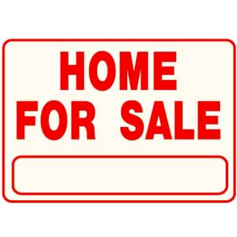HOME FOR SALE 18" x 24" corrugated