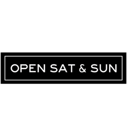 OPEN SAT & SUN black 6" x 24" rider