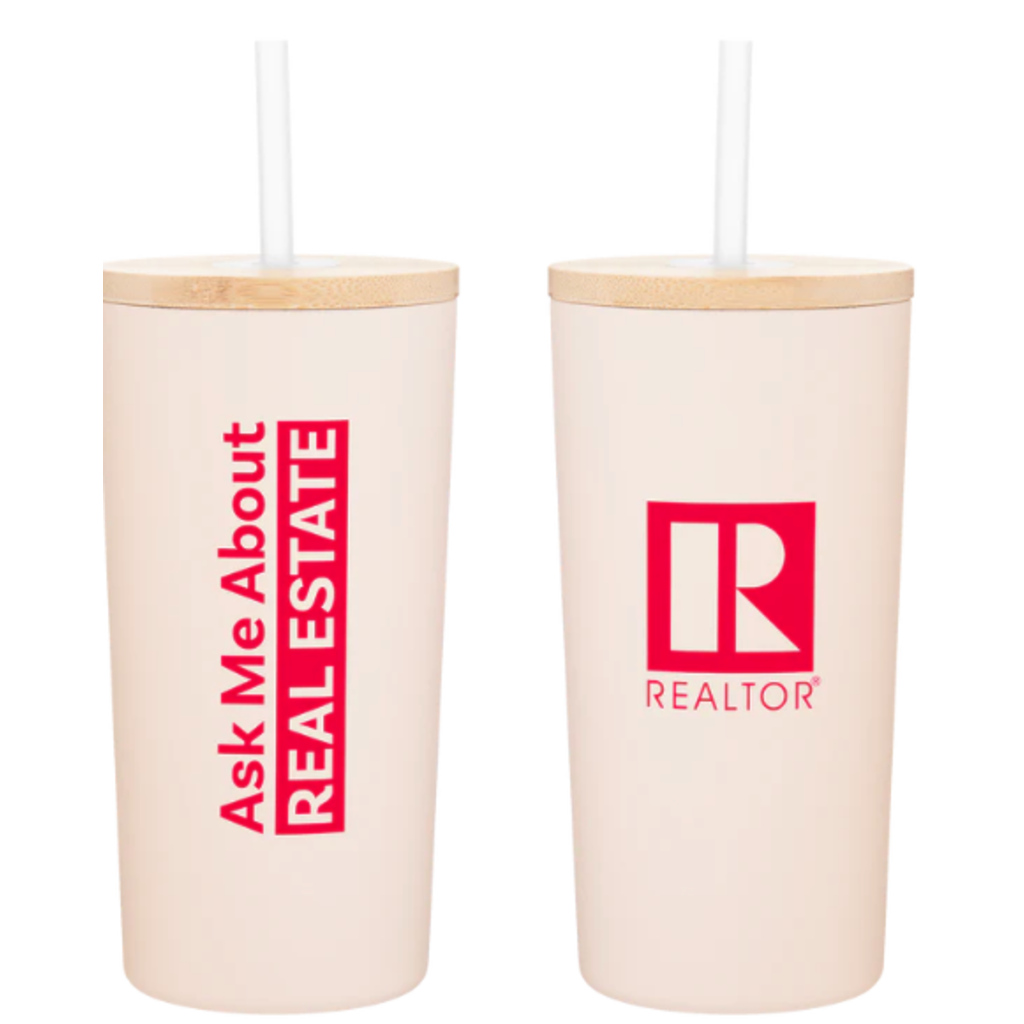 Realtor® Insulated Tumbler with Bamboo Lid & Soft Straw
