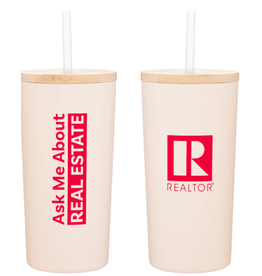 Realtor® Insulated Tumbler with Bamboo Lid & Soft Straw