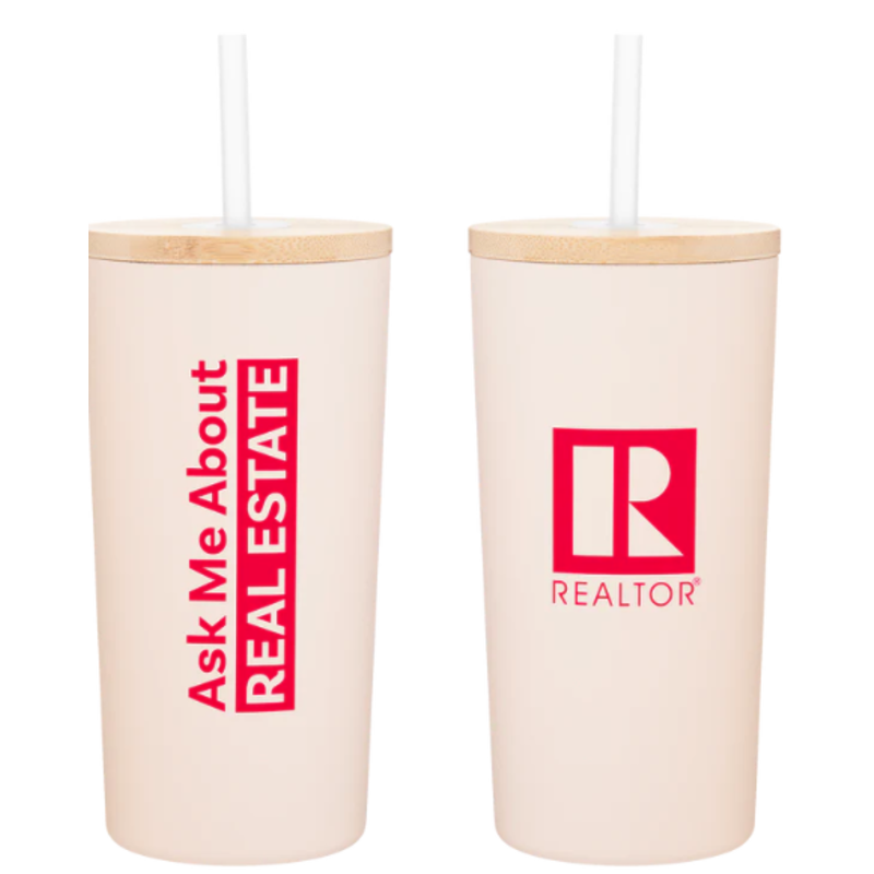 Realtor® Insulated Tumbler with Bamboo Lid & Soft Straw