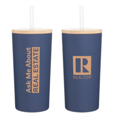 Realtor® Insulated Tumbler with Bamboo Lid & Soft Straw