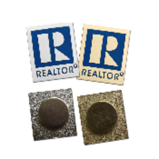 Magnetic Pin-Realtor® Lg Gold /Silver