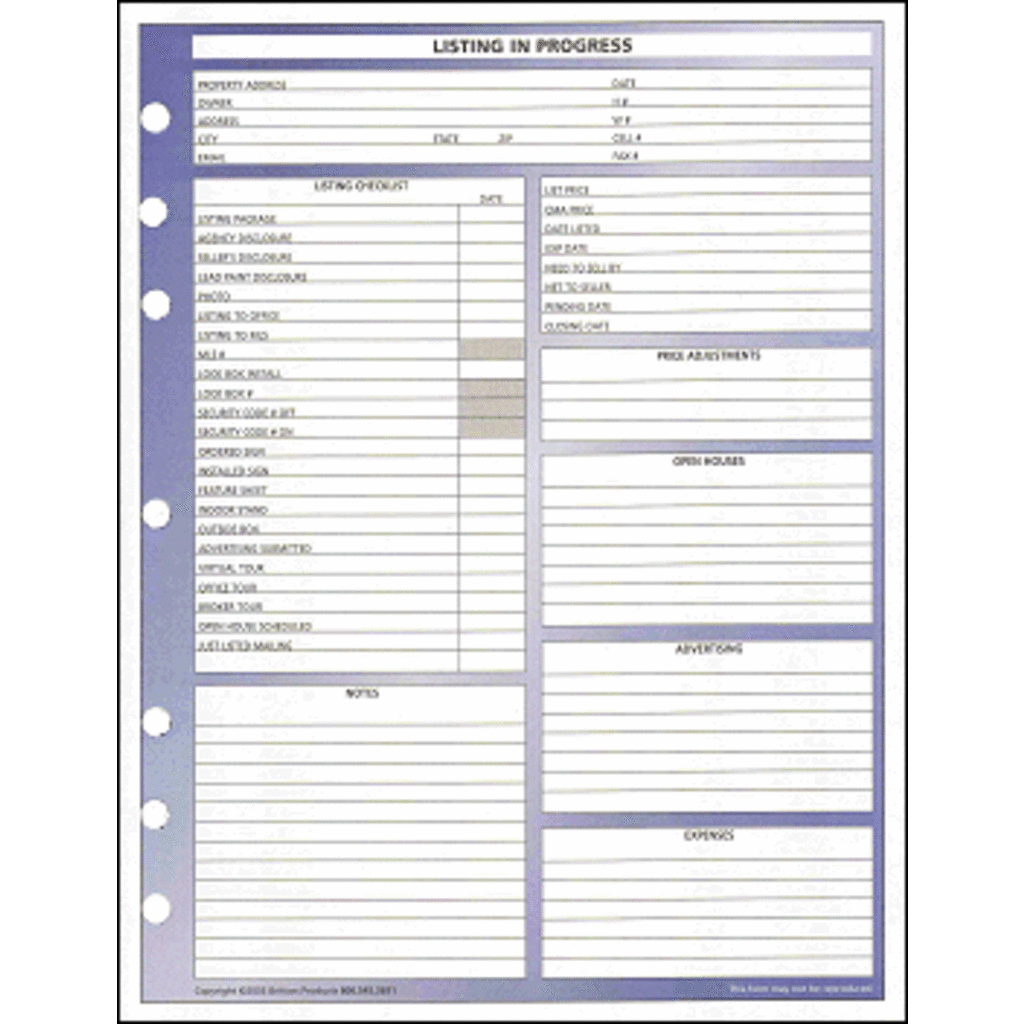 Planner Refill  8.5 X 11 PACK OF 25