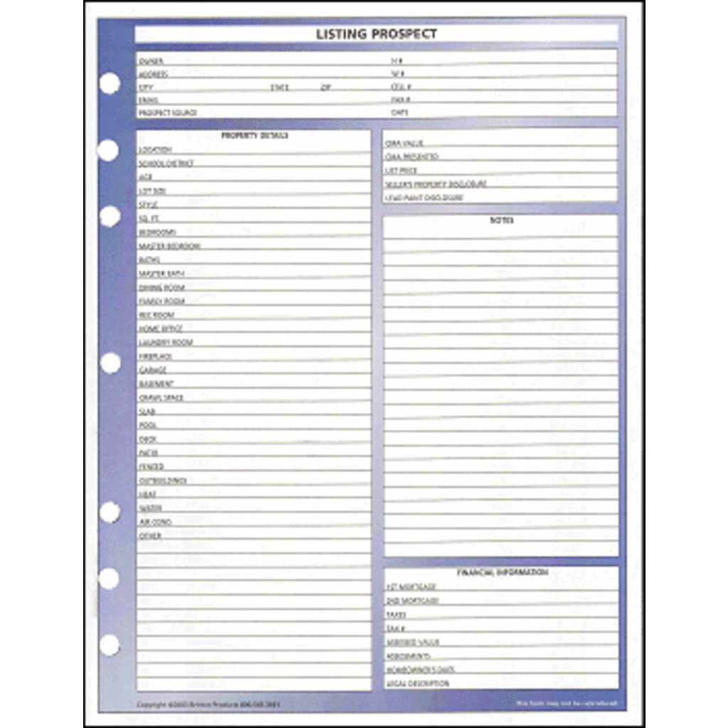 Planner Refill  8.5 X 11 PACK OF 25