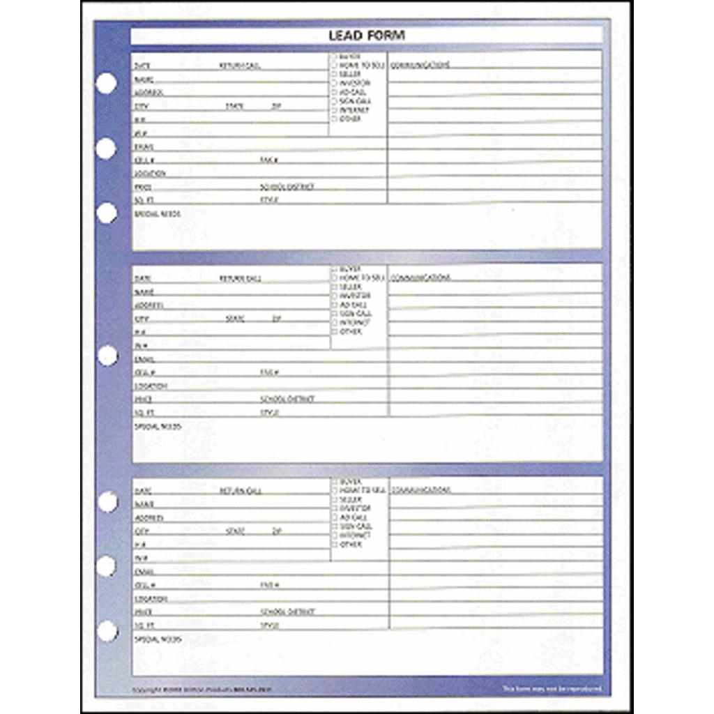 Planner Refill  8.5 X 11 PACK OF 25