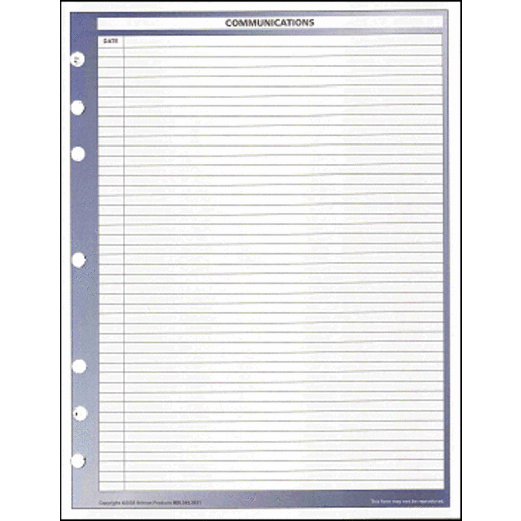 Planner Refill  8.5 X 11 PACK OF 25