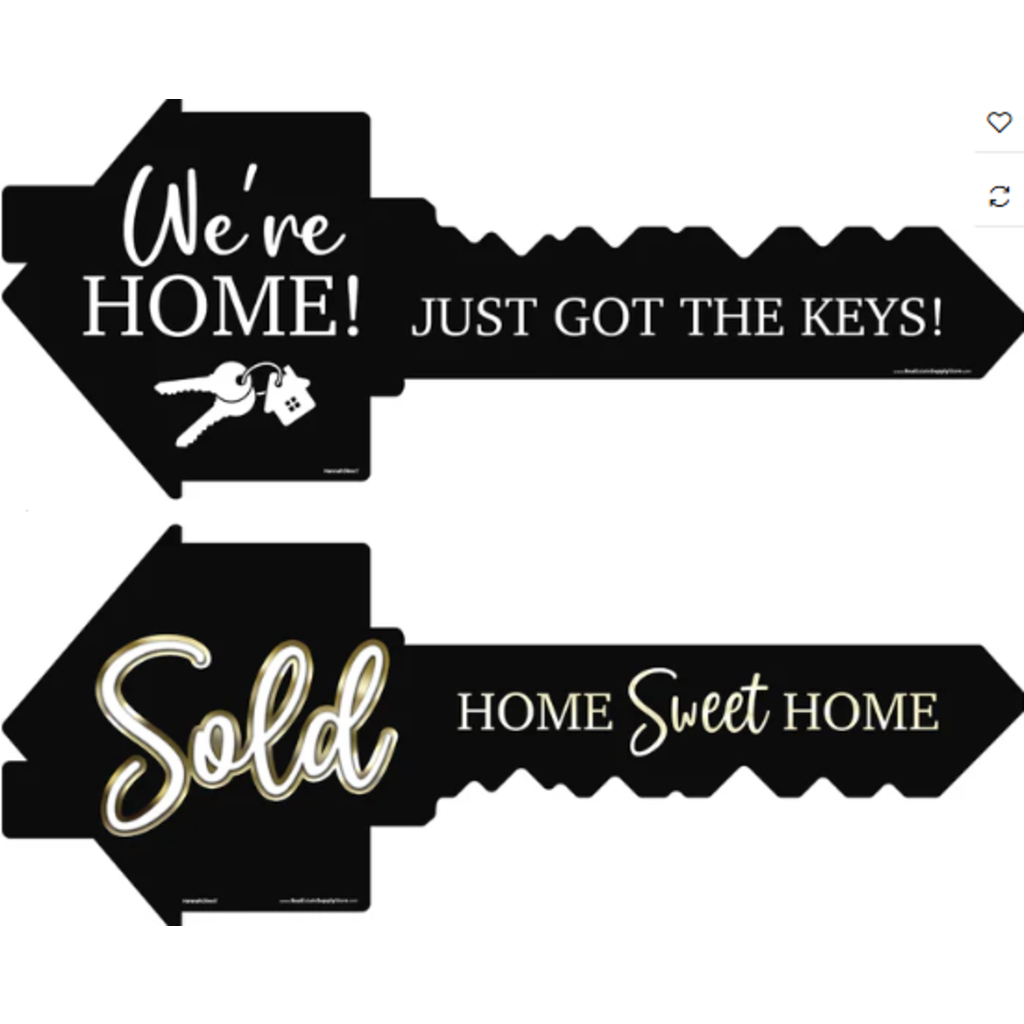 Key prop sign  (double-sided)