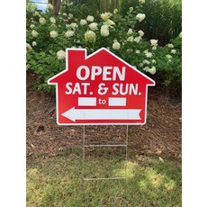 Open Sat & Sun _to_ Di Cut sign