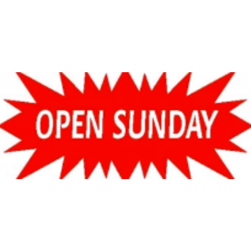 OPEN SUNDAY star