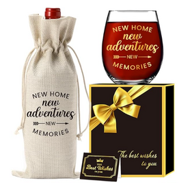 New Home Glass with Gift Bag