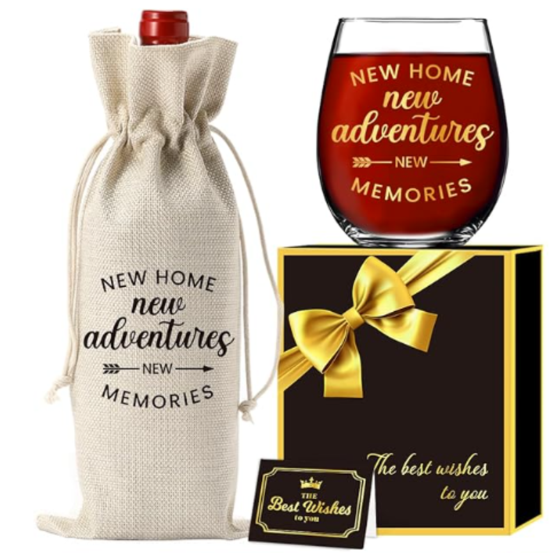 New Home Glass with Gift Bag