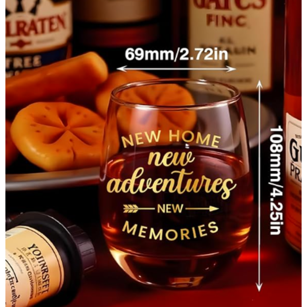 New Home Glass with Gift Bag