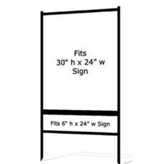 Metal Sign Frame 30" L x 24" wide with SINGLE Rider