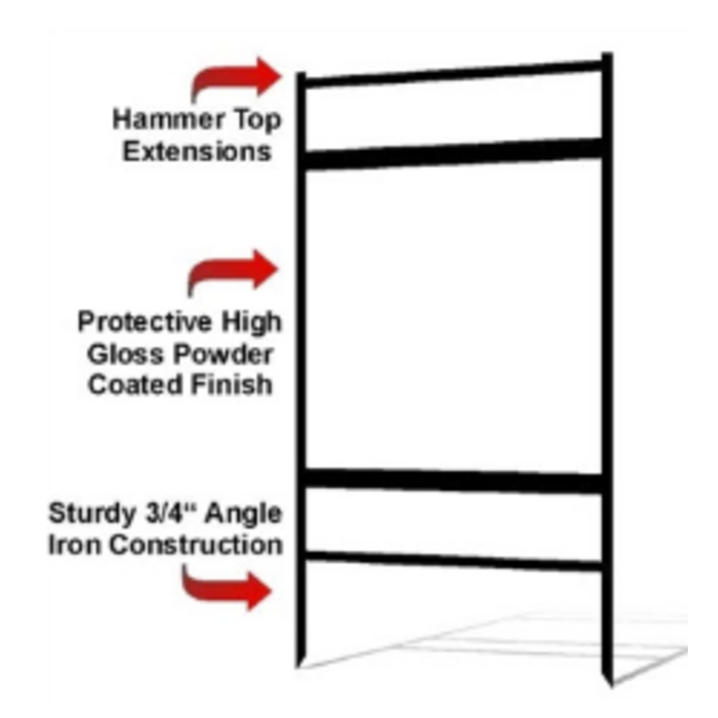 Metal Sign Frame 30"L x 24" W with DOUBLE rider