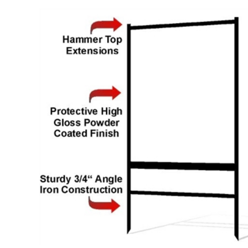 Metal Sign Frame 30" L x 24" wide with SINGLE Rider