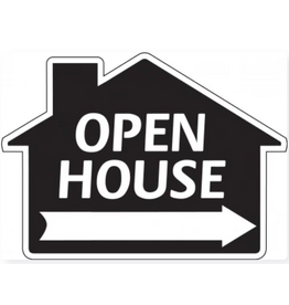 Open House Di Cut Black (house shape)