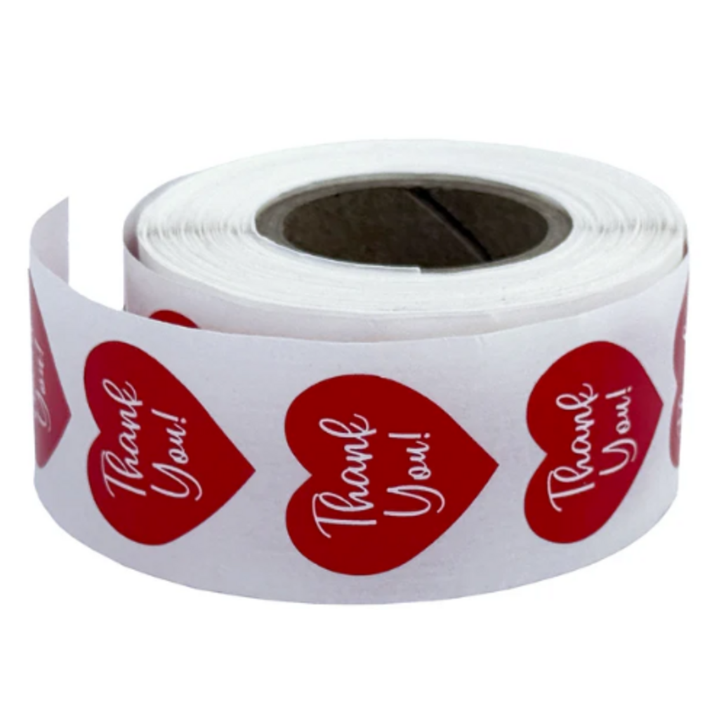 Heart-shaped stickers