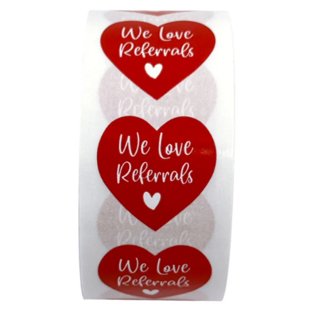 Heart-shaped stickers