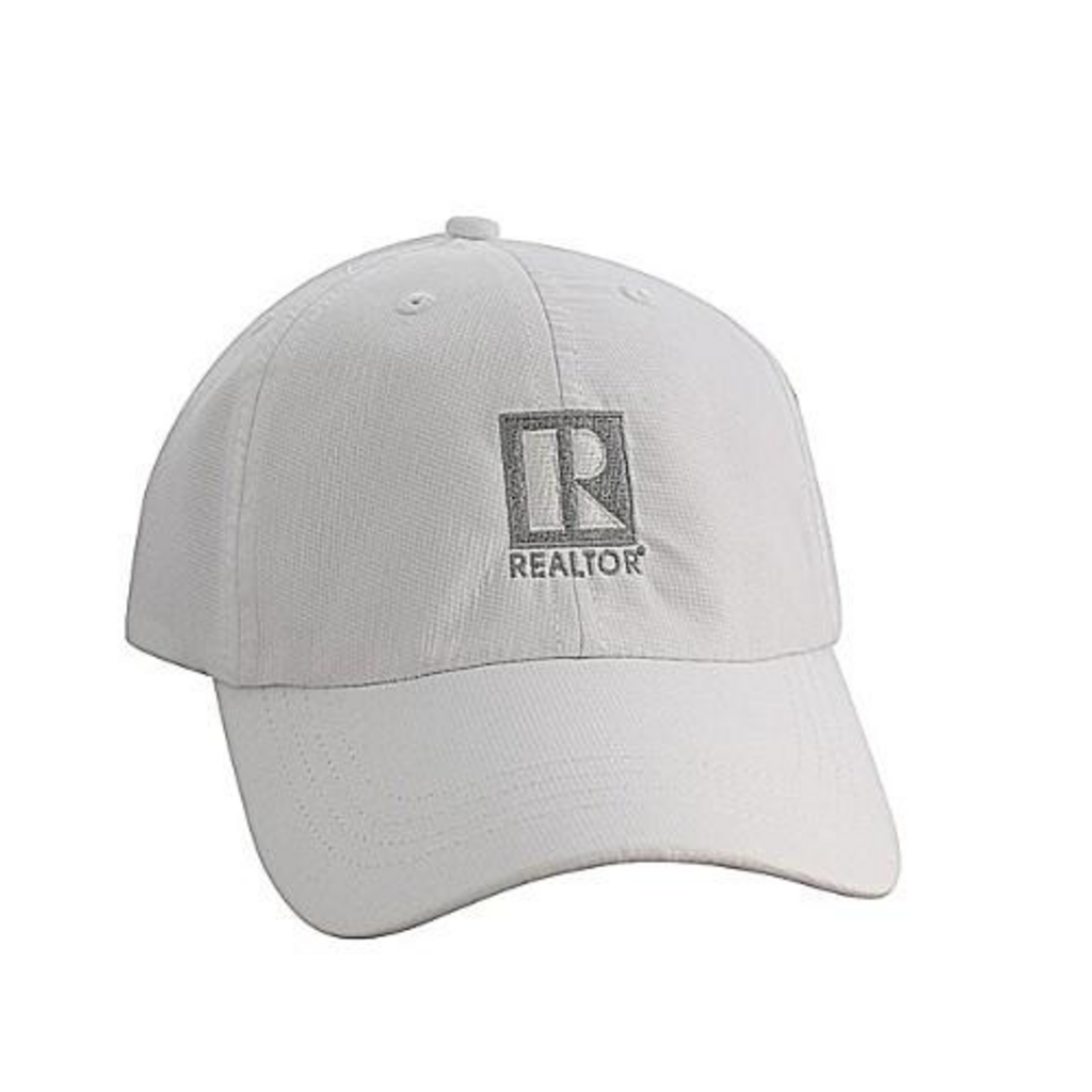 White cap  with gold or silver R® logo