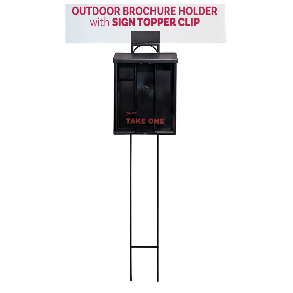 Top Mount Sign Bracket for Outdoor Brochure Box