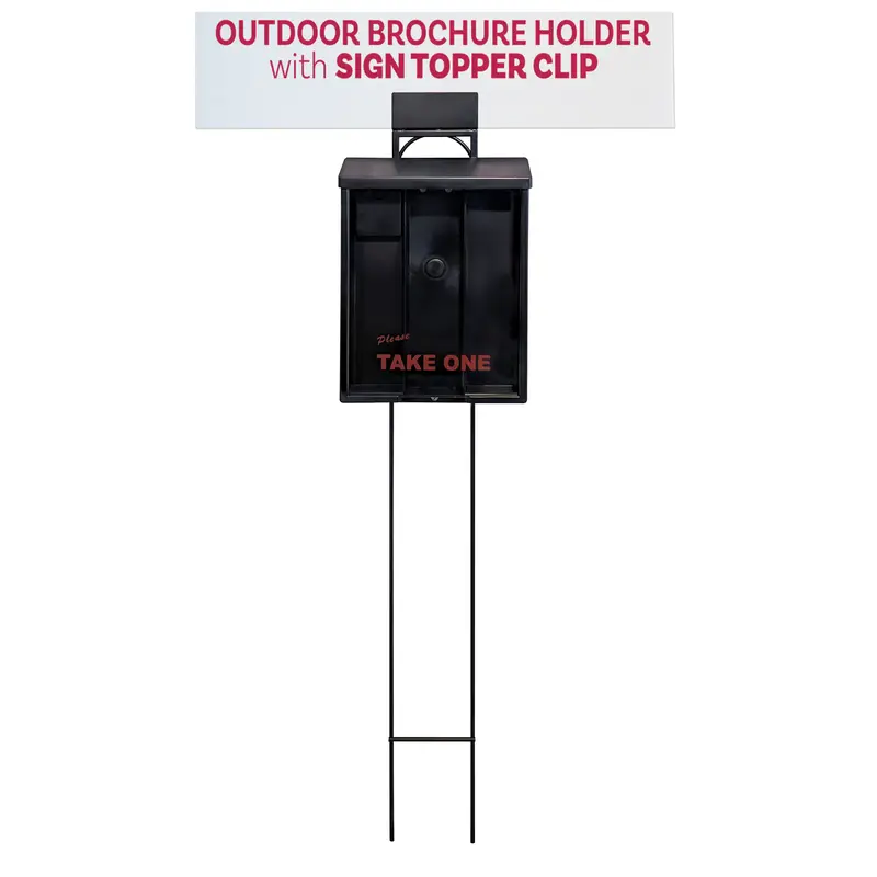 Top-Mount Sign Bracket for Outdoor Brochure Box