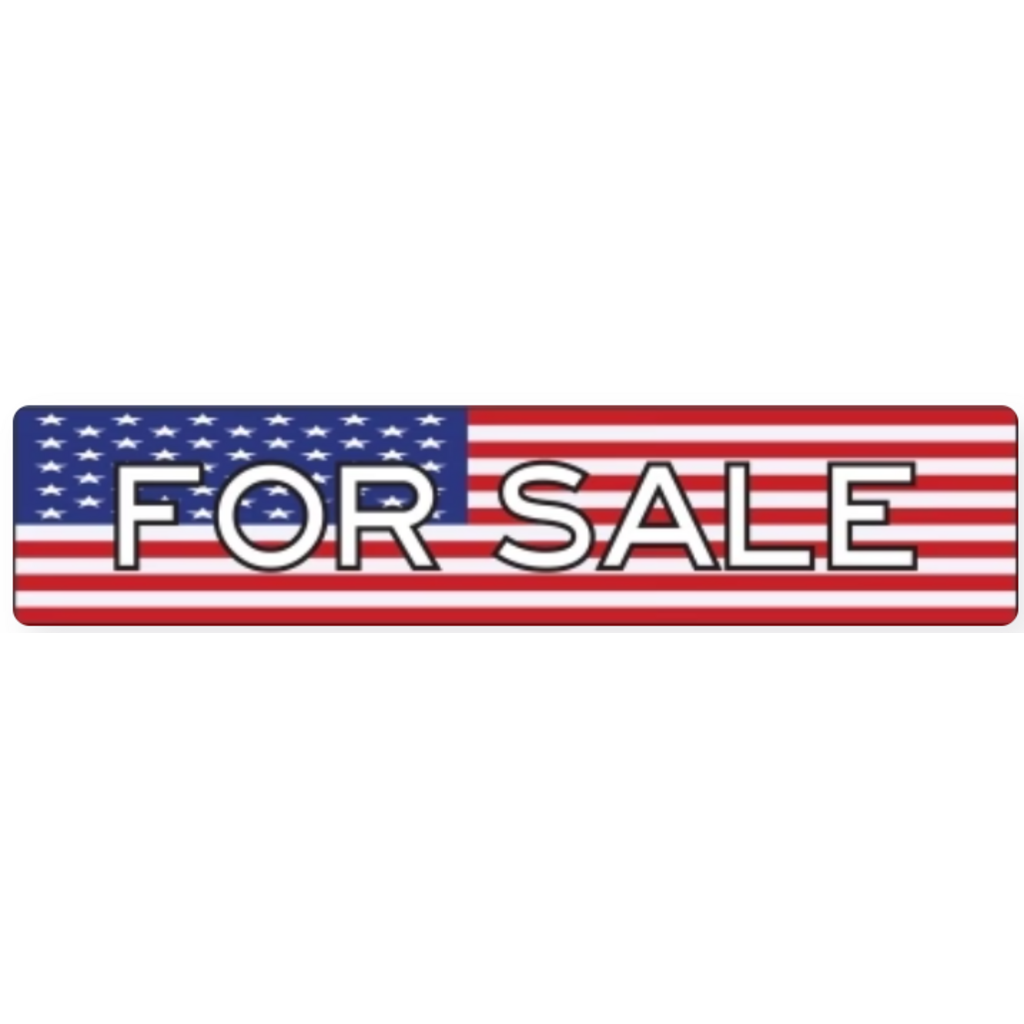 FOR SALE (American flag) 6 x 24