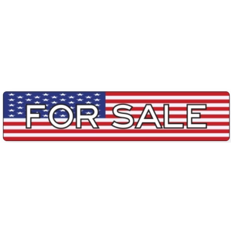 FOR SALE (American flag) 6 x 24