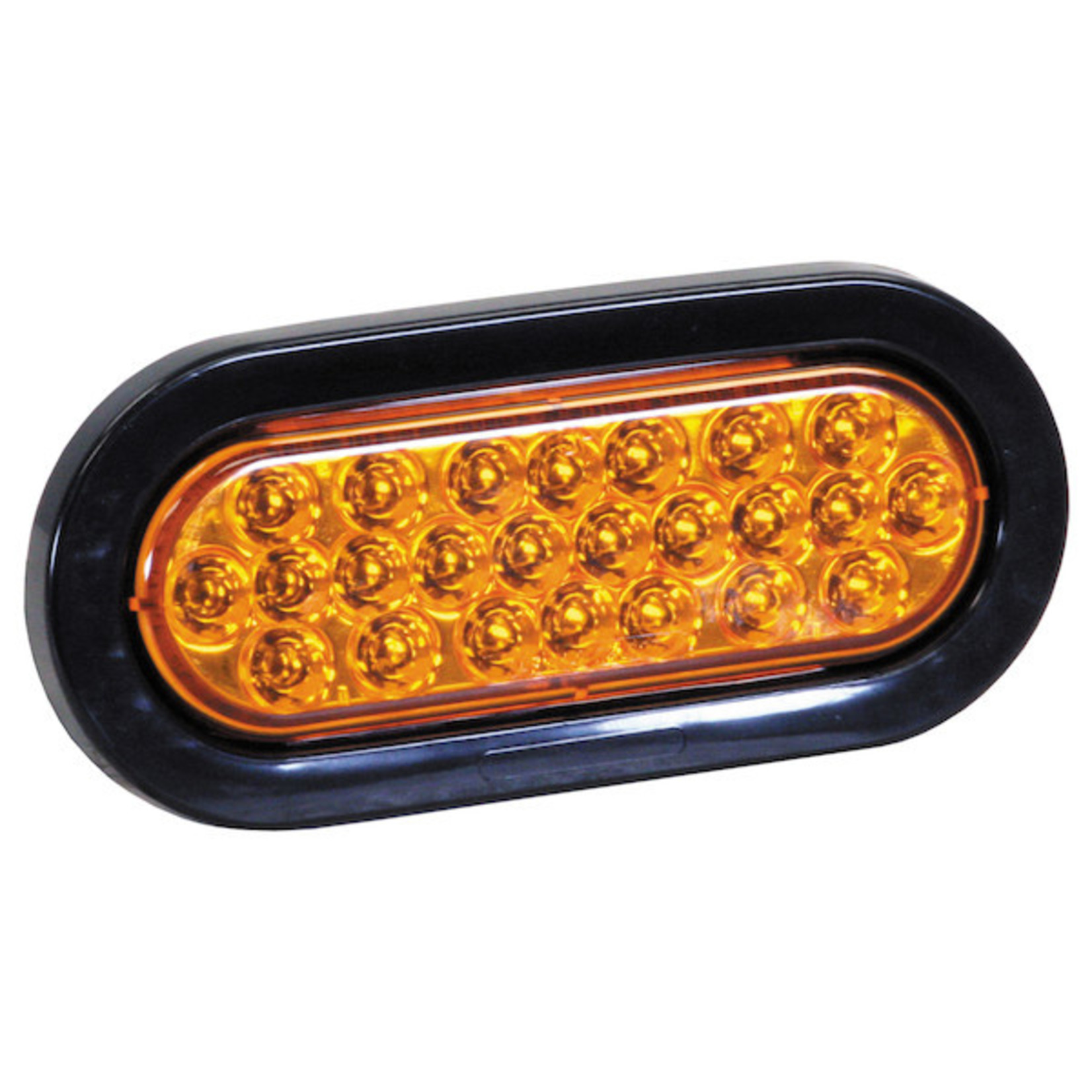 Buyers Products Company 6 Inch Amber Oval Recessed Strobe Light With 24 LED